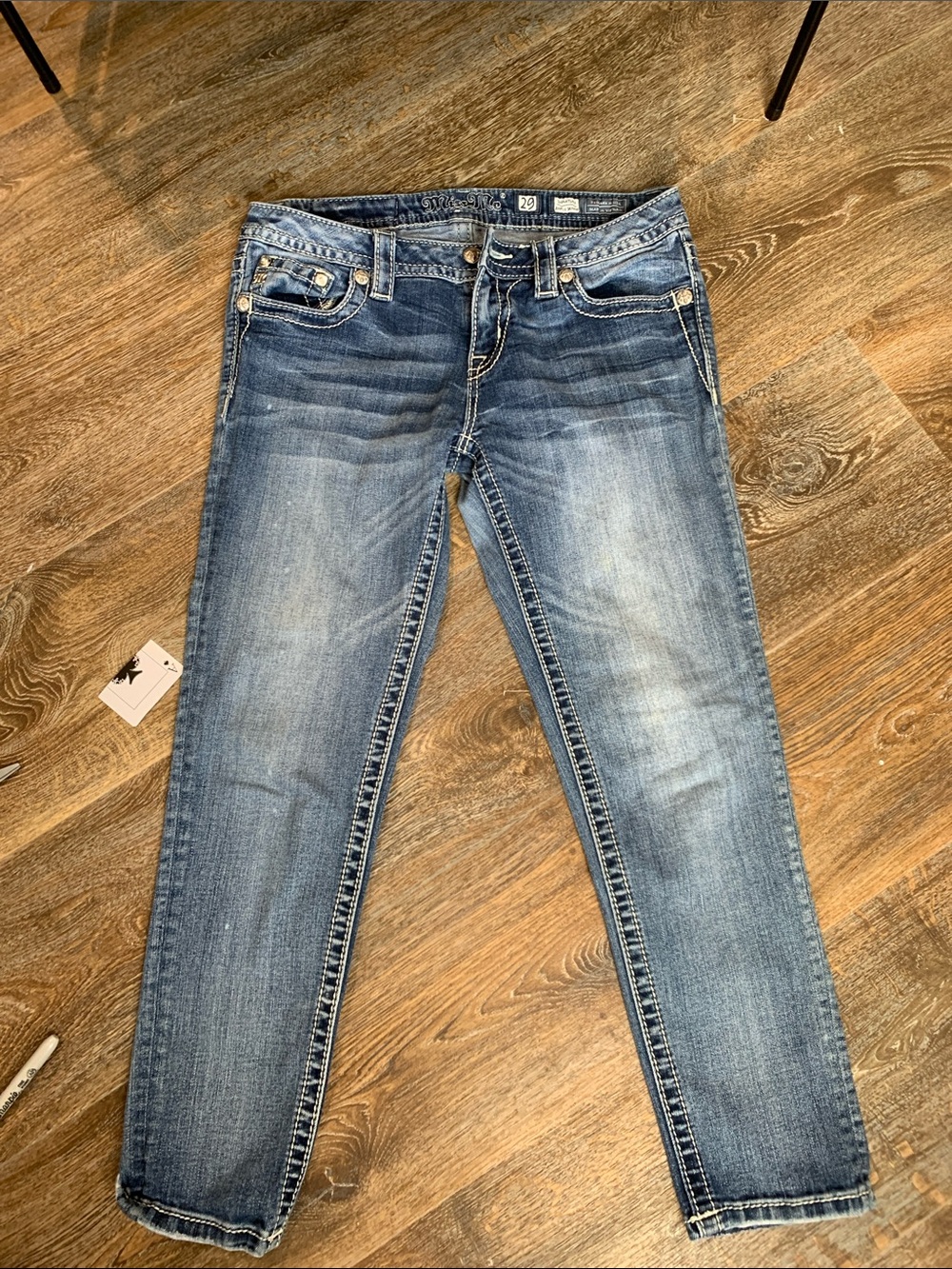 #92 Miss Me Skinny Jeans in Medium Blue Washed Denim
